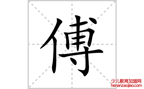 傅的笔顺笔画怎么写(傅的拼音、部首、解释及成语解读)