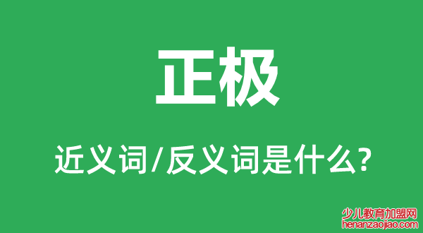 正极的近义词和反义词是什么,正极是什么意思